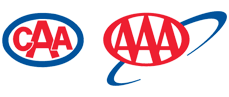 Red, white and blue CAA or Canadian Automobile Association small sized logo