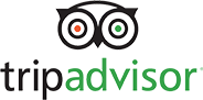 Green, black and red small sized Tripadvisor logo